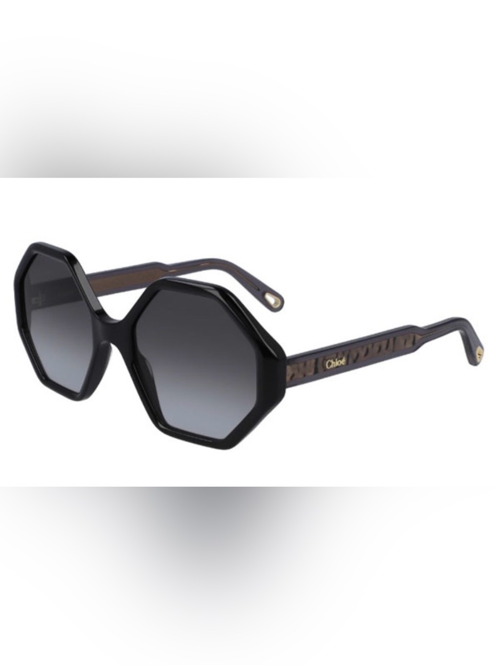 Chloe Octagonal Black Sunglasses